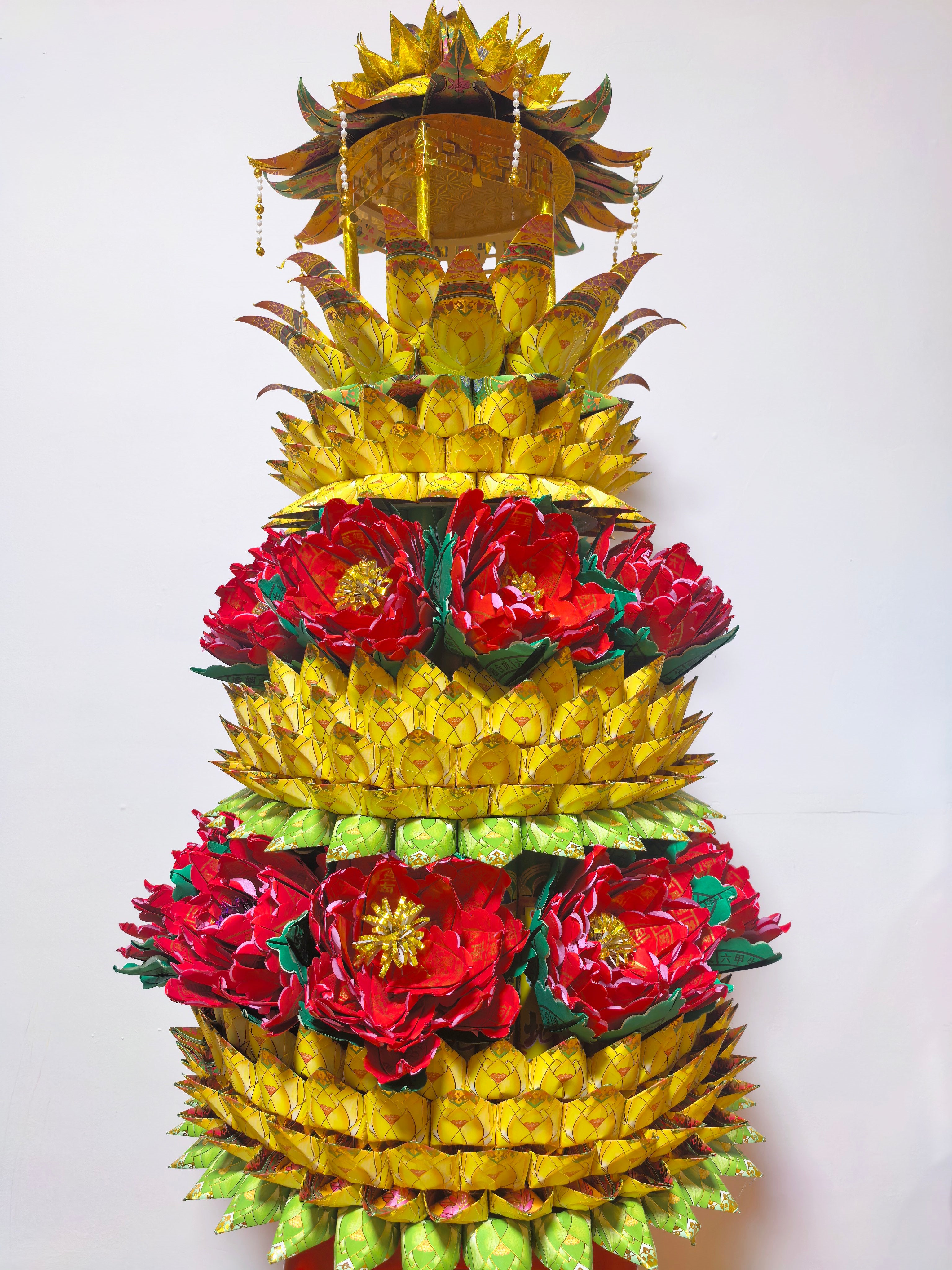Lotus Ancestral Gold Blessing Tower莲花祖先金祈福花塔