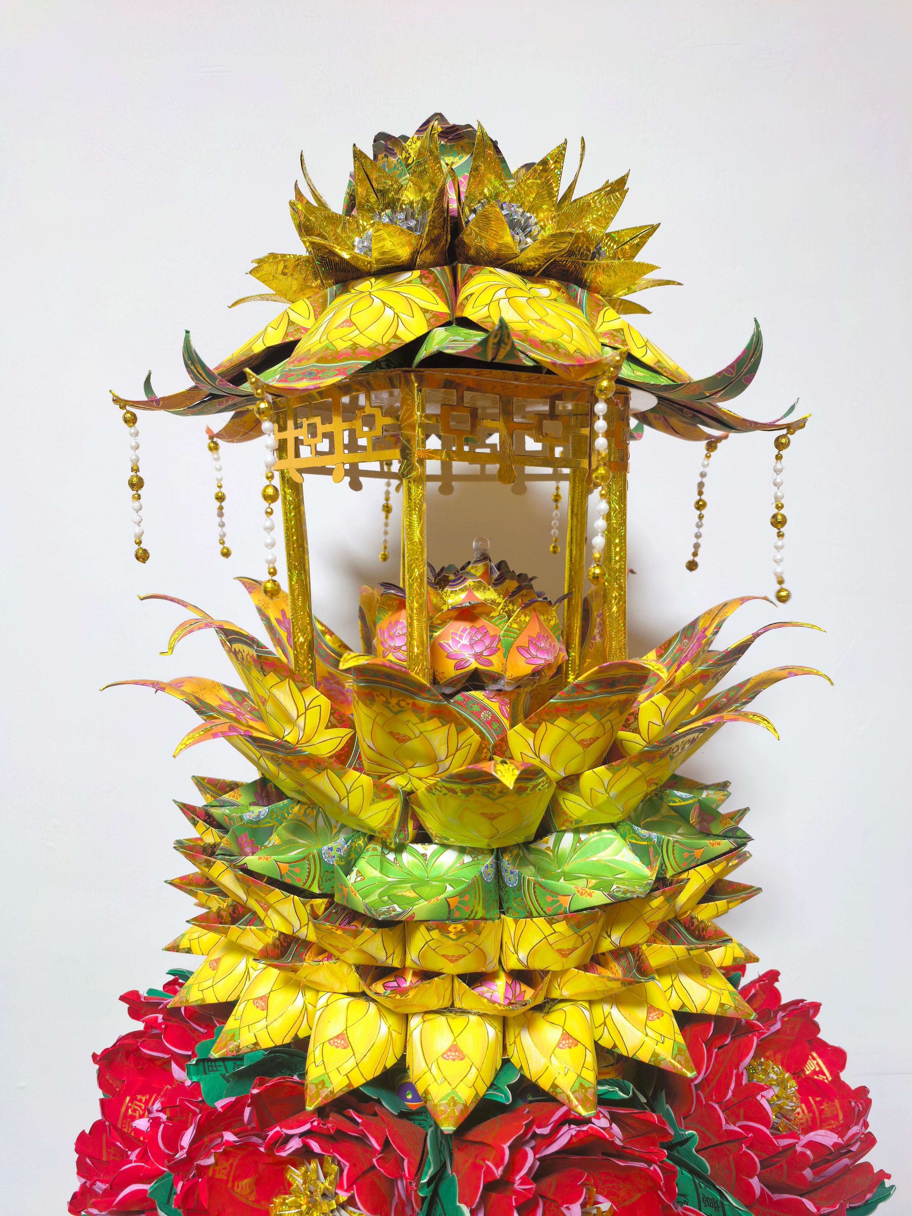 Lotus Ancestral Gold Blessing Tower莲花祖先金祈福花塔